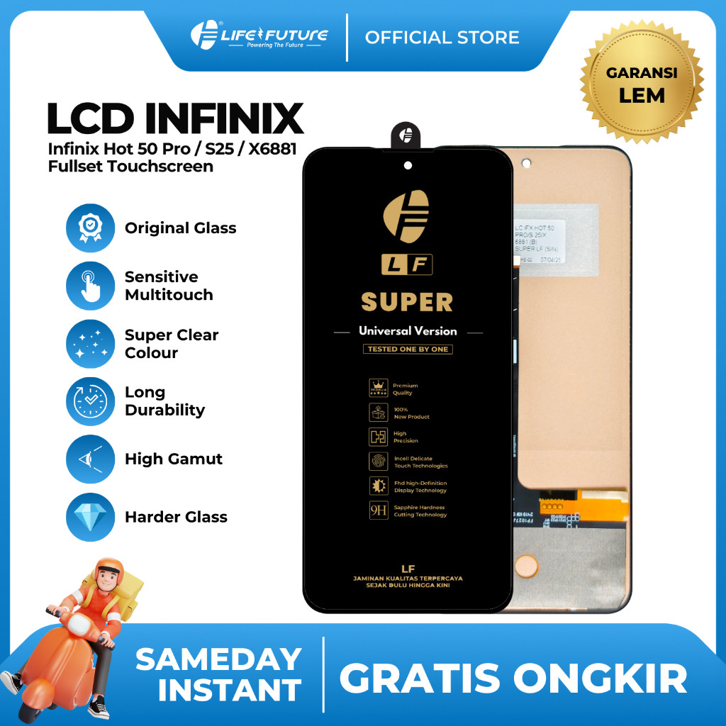 LCD Infinix Hot 50 Pro / S25 / X6881  Fullset Touchscreen