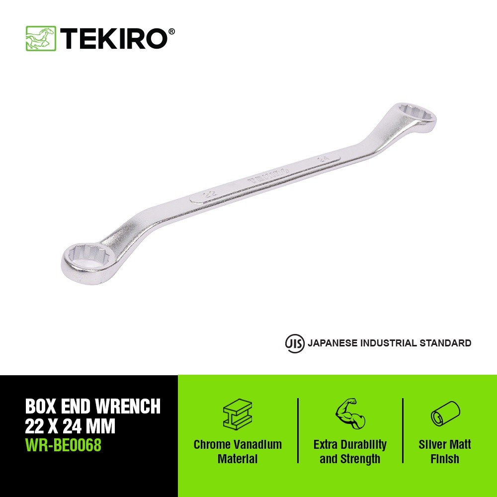 TEKIRO kunci ring 22x24 mm (BENGKOK) box end wrench 22 X 24 ORIGINAL 22mm x 24mm WR-BE0068