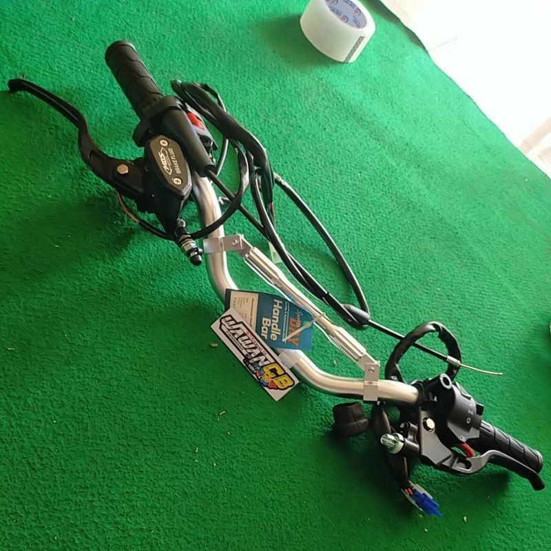 Paket stang stir day copy daytona set holder kanan ksr holder kiri Vixion old master rem copy rcb