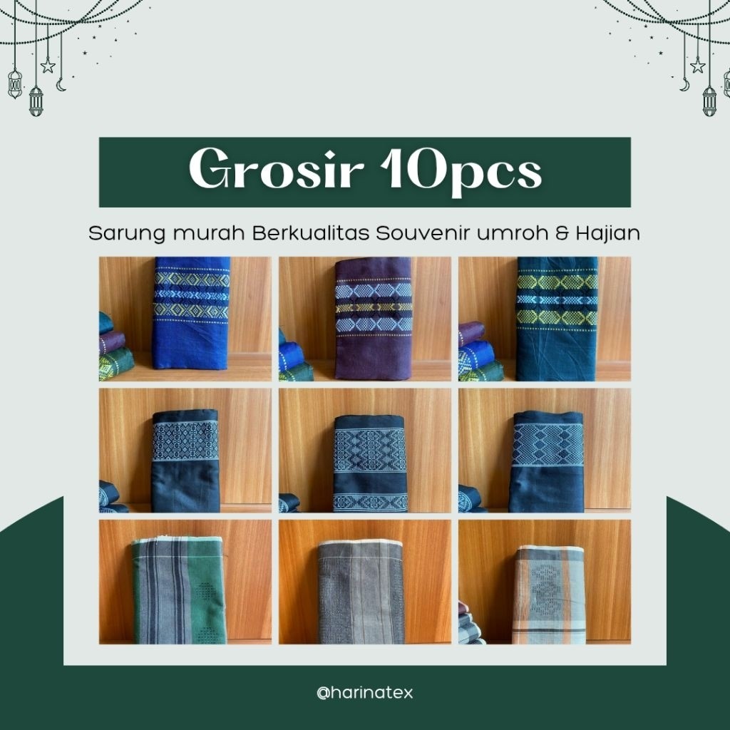 GROSIR 10PCS SARUNG TENUN SOUVENIR UMROH & HAJIAN