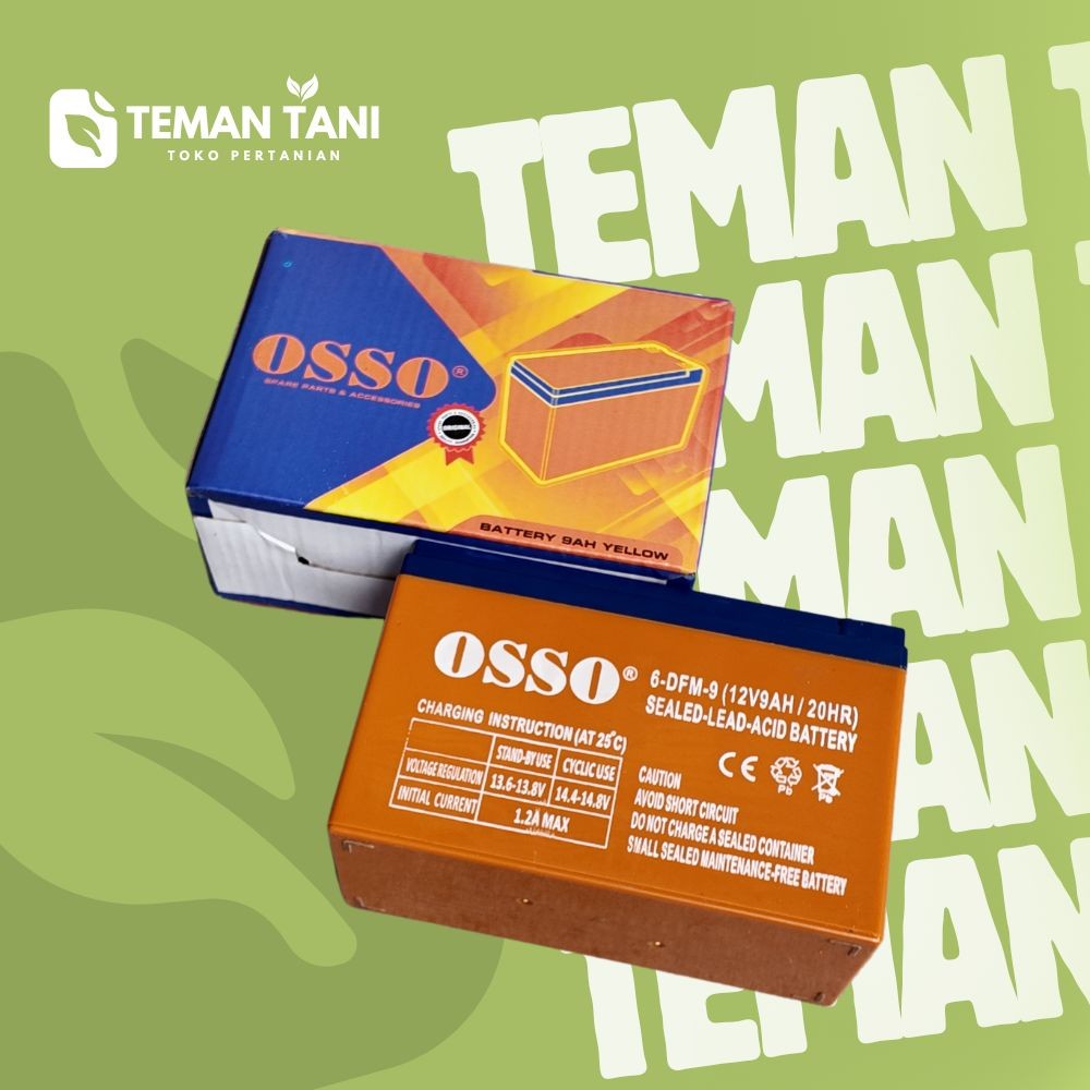 aki sprayer elektrik original osso 12v 9ah