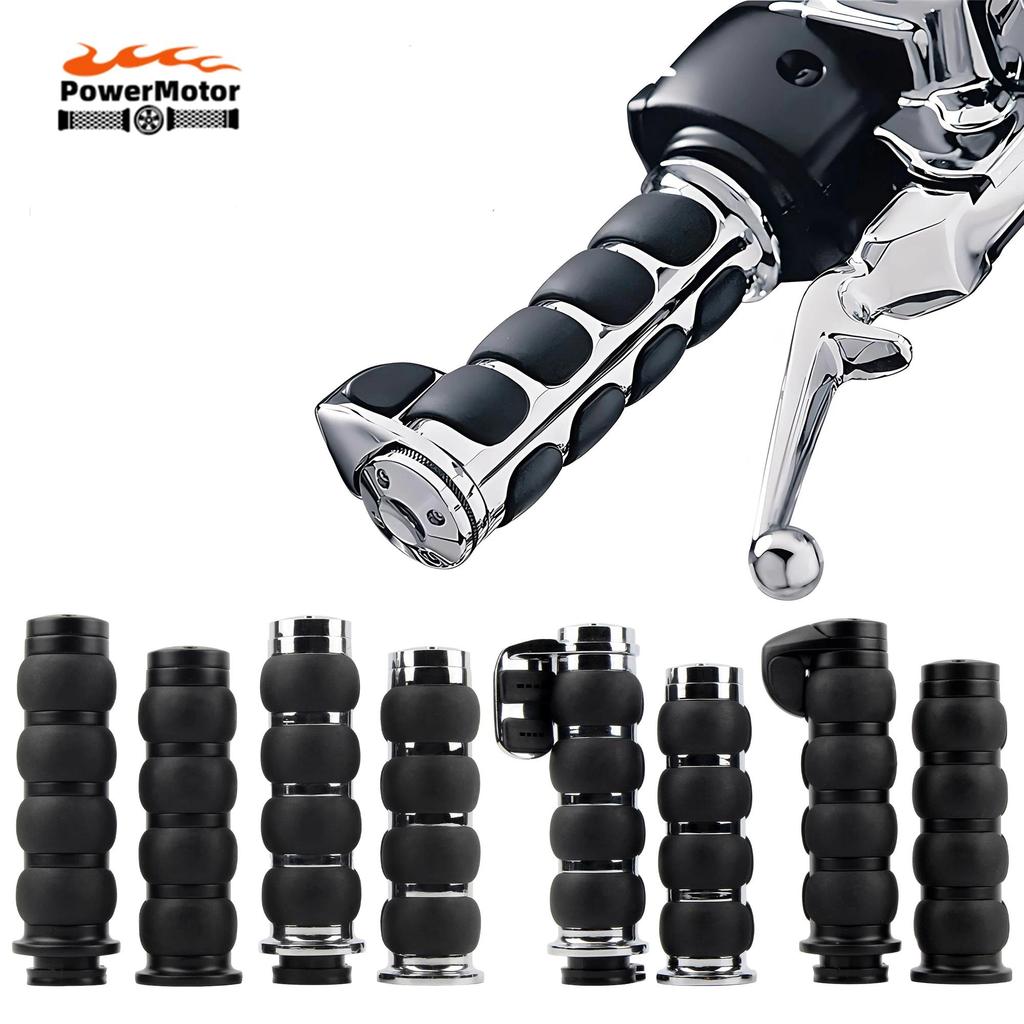 Pegangan Setang Motor 25mm, Grip Gas Motor Untuk Harley Cruiser Chopper Custom Suzuki Kawasaki Yamah
