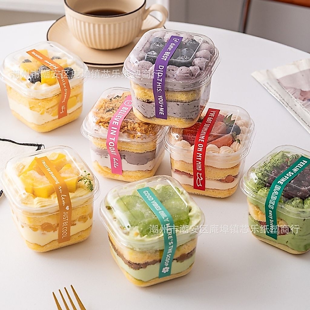 10pcs dessert box korean dessert cup box dessert tiramisu salad cup
