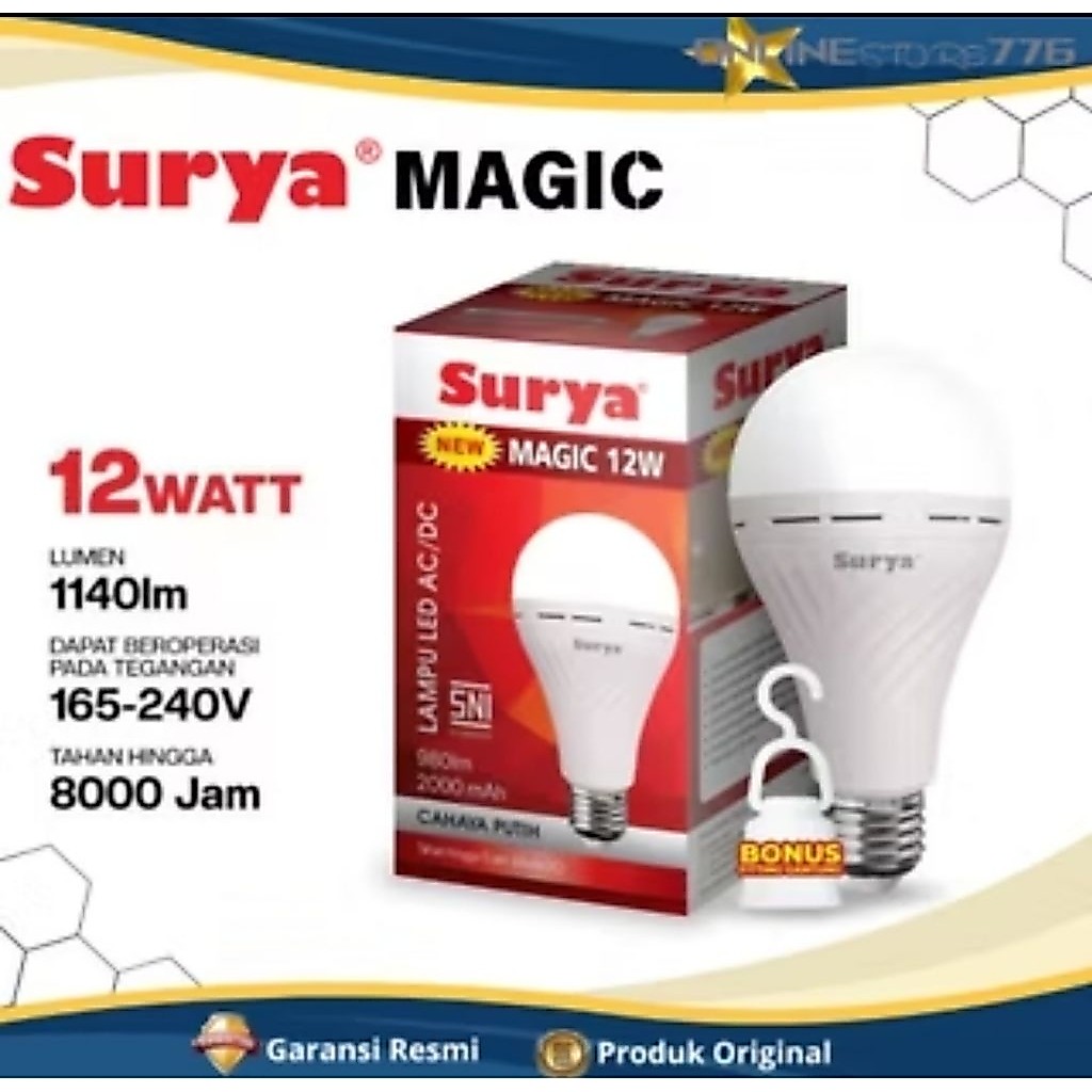 Lampu Magic Surya 12 Watt Lampu emergency 12 Watt Surya