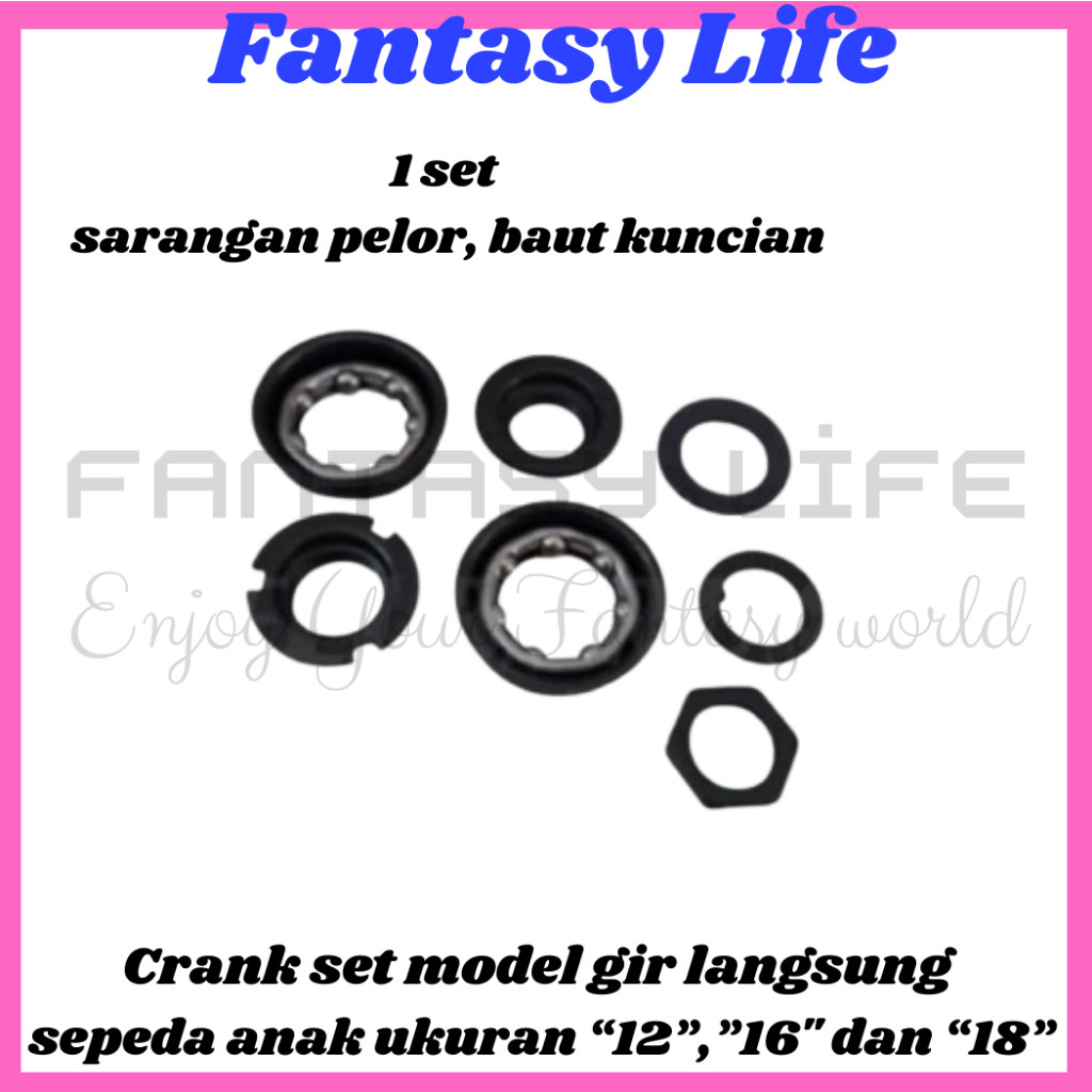 Fantasy Crank set Crank Gir Langsung Sepeda Ukuran 16 12 16 18 sepeda anak