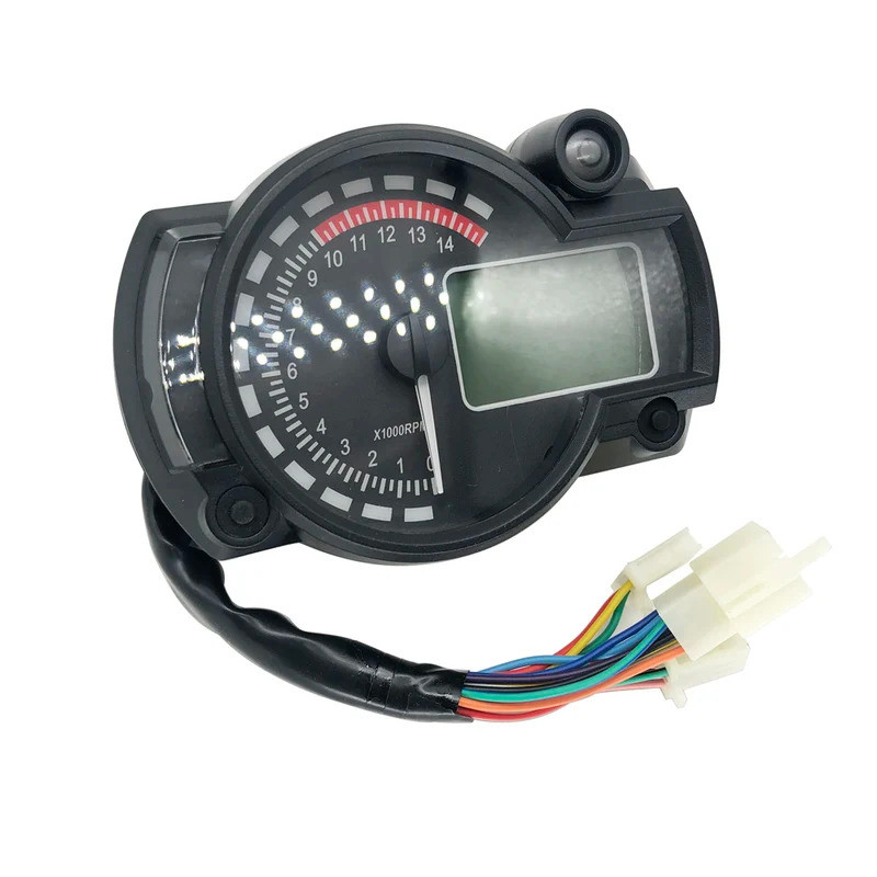 Speedometer Digital Odometer Tachometer Untuk Dashboard Motor KOSO RX2N Dengan Kabel Sensor