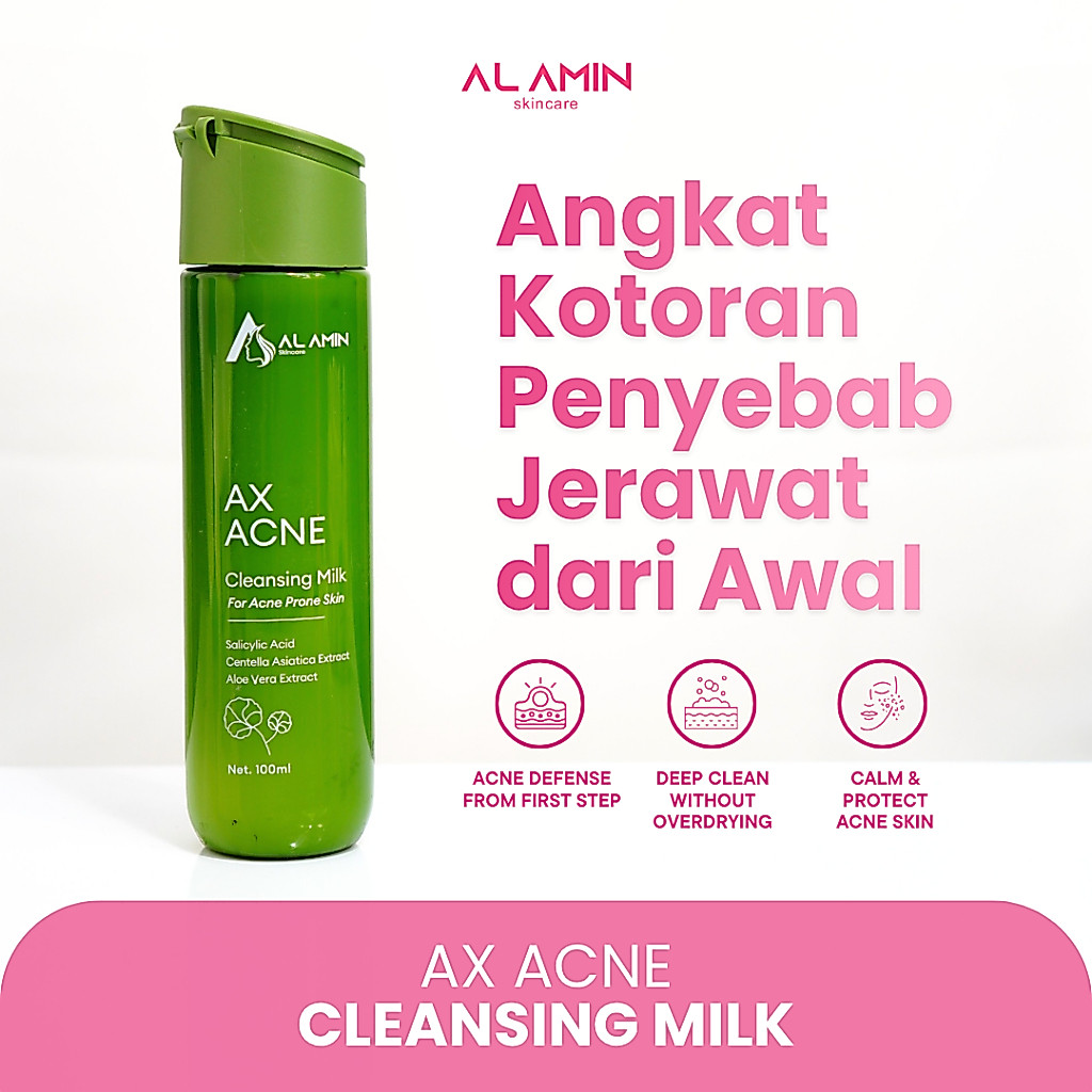 AlAmin AX Acne Cleansing Milk untuk Jerawat dan Kulit Berminyak Salicylic Acid 100ml