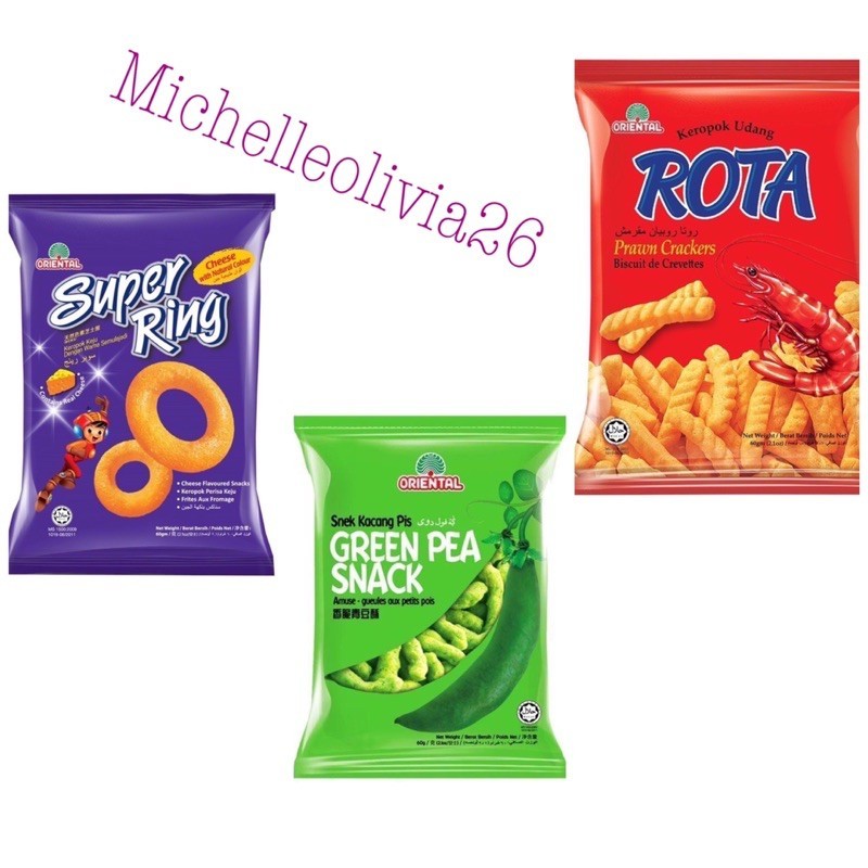 KERUPUK ROTA ,PEA, DAN SUPER RING PERPACK 1x10BUNGKUS (MALAYSIA)