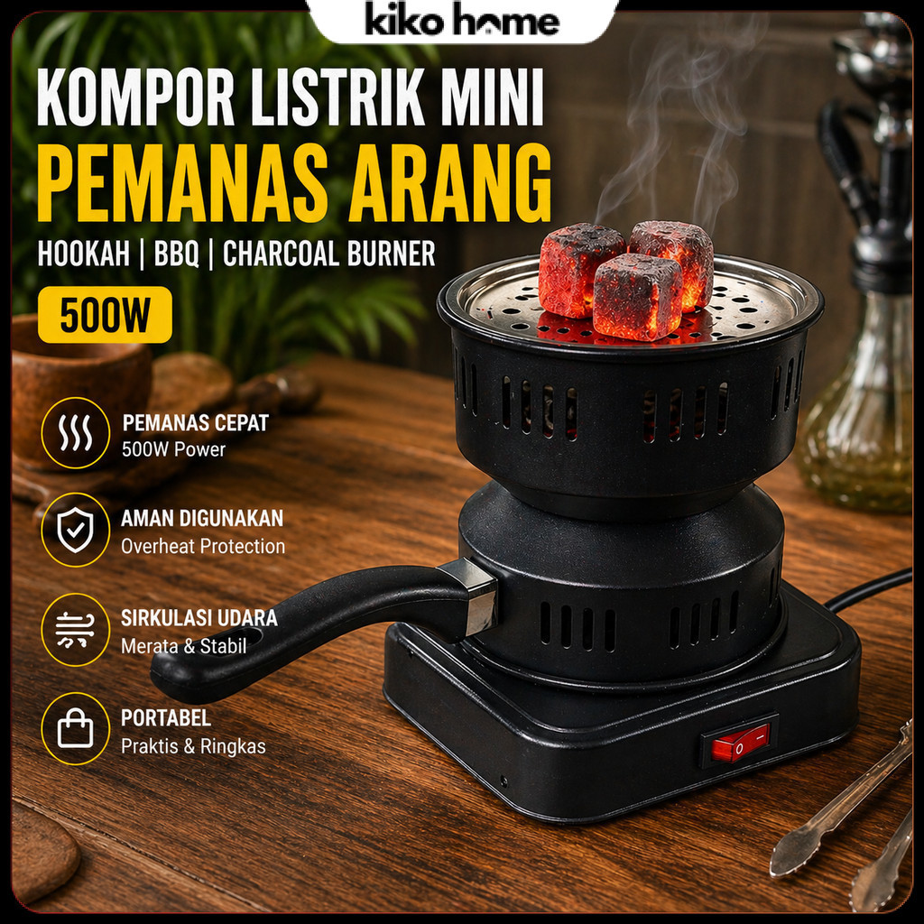 Kompor Listrik Mini Pemanas Arang Hookah BBQ Charcoal Burner 500W - ZD-A016