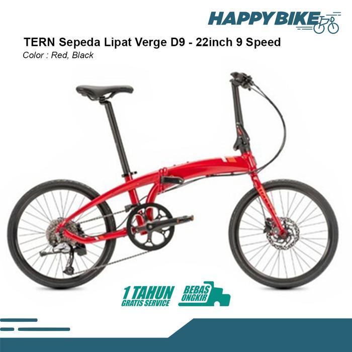 Sepeda lipat Tern verge D9 22inc - Red