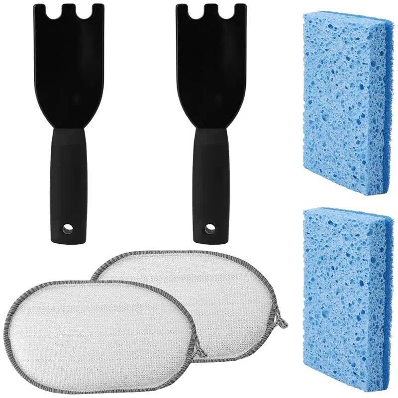 Y77A-Scouring Pads And Upgraded Grill Scraper Cleaning Sponges For George Forman& Cuisinart Indoor G