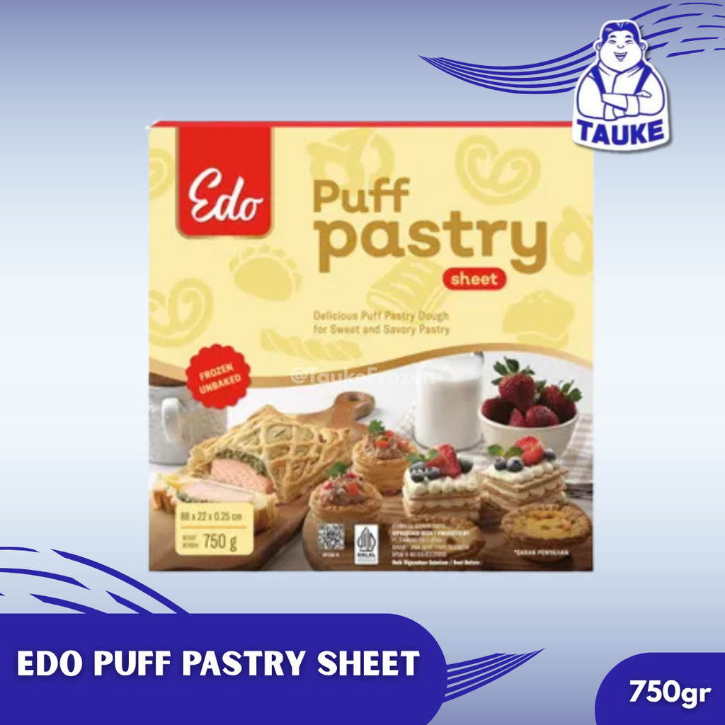 Edo Puff Pastry Sheet 750gr | Pastry Zuppa Soup | Kulit Pastry Frozen