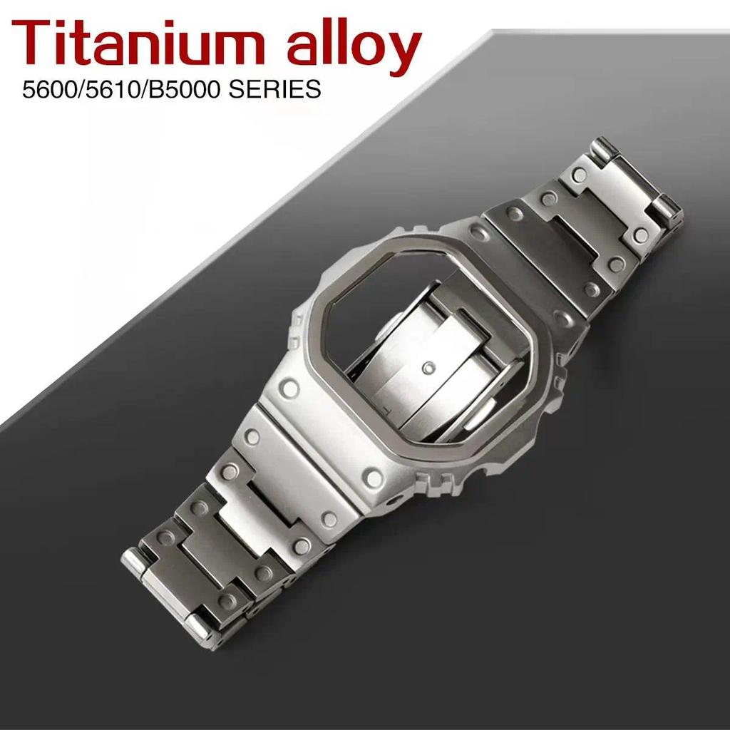 Titanium alloy 5600 5610 GW5000U GMWB5000 Metal Case Mod Kit For DW5600 G5600E GWM5610 GWB5600 Mech 