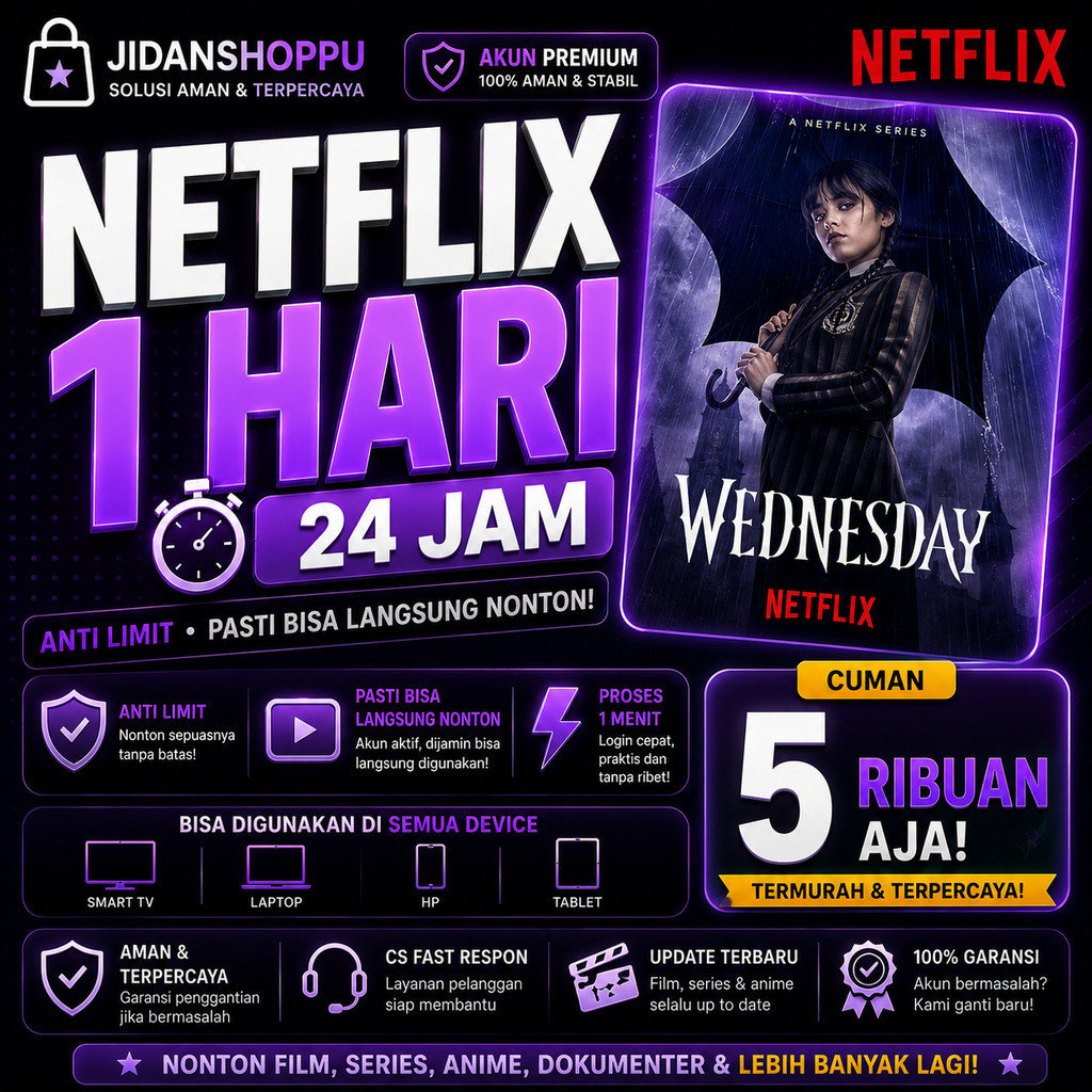 [NFX] NETFLIX 1 HARI [24 JAM] ‼️ PRIVATE PROFILE ‼️ AKTIF 24 JAM ‼️ FAST RESPON 24 JAM ‼️BY JIDANSHO