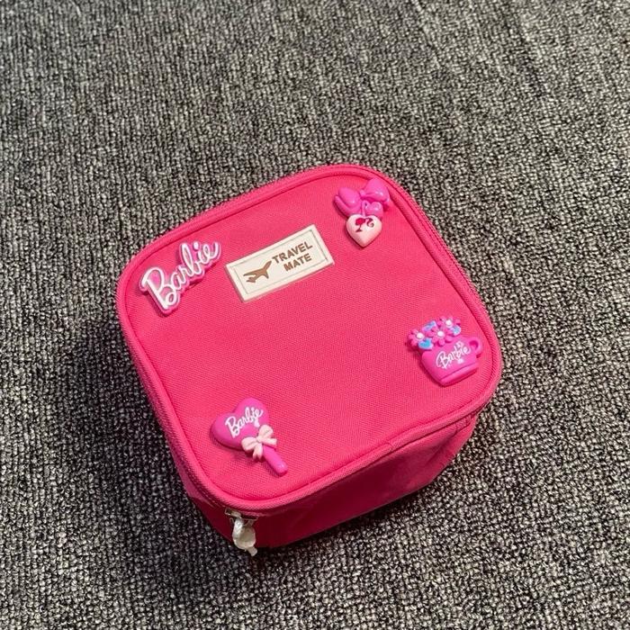 TAS MAKEUP TRAVEL/ MINI POUCH KOSMETIK/POUCH MAKEUP BARBIE - Fushia, Barbie