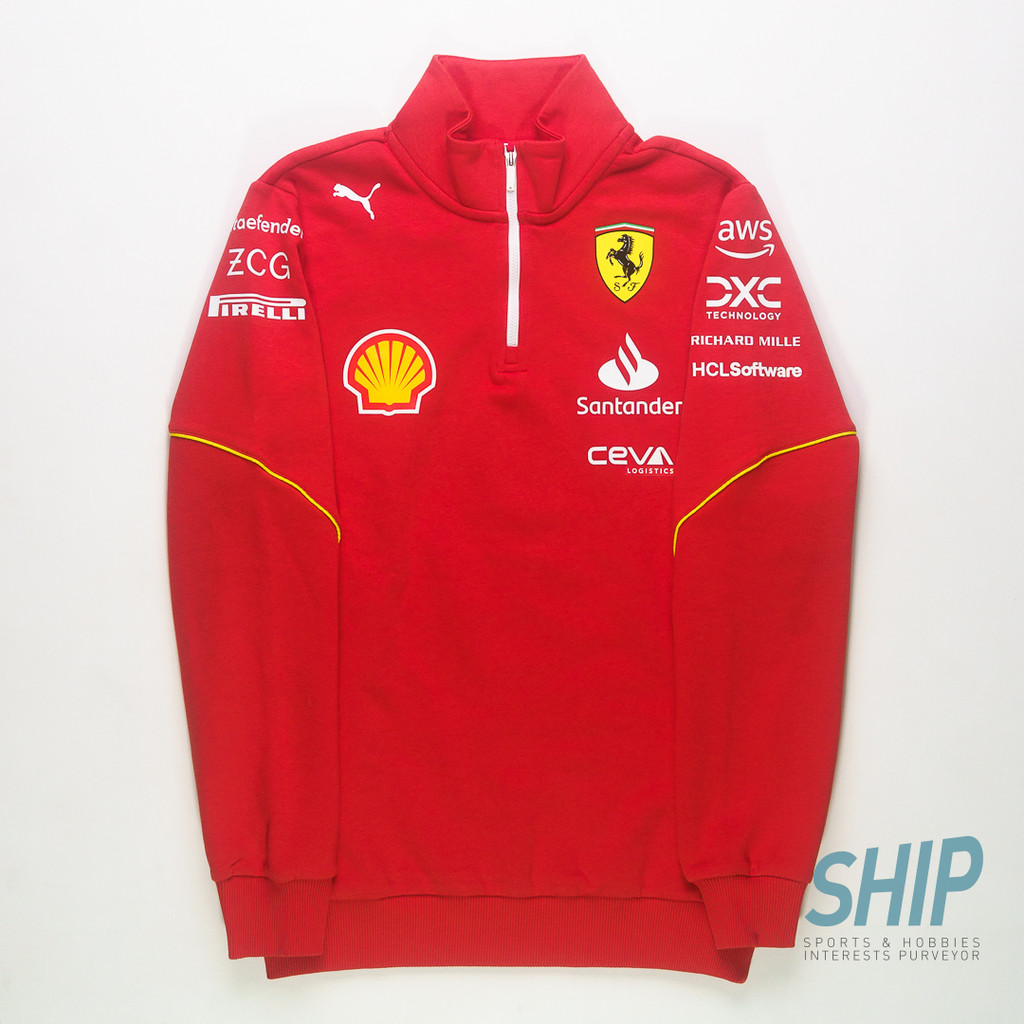 2024 FERRARI team issue 1/4 ZIP SMALL used f1 formula 1 original sweater sweatshirt jaket charles le