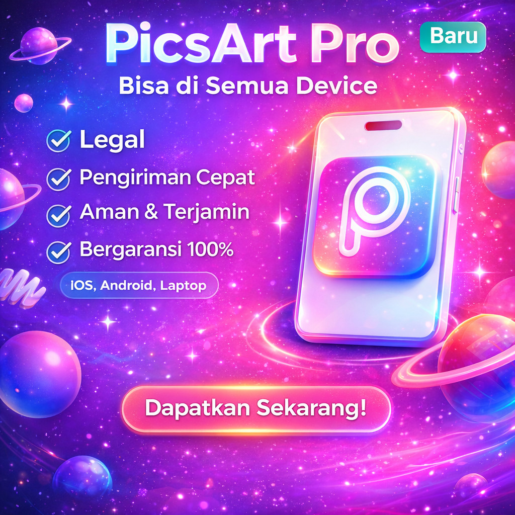 Picsart Pro ALL Device Lifetime Full garansi