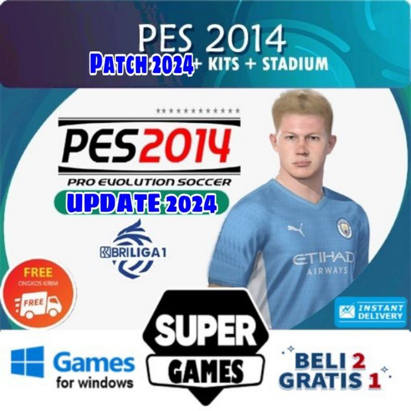 PES 2014 PATCH 2024+ LIGA INDONESIA - PC Laptop Games - Download Langsung Play