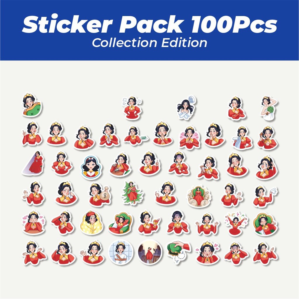 

Hot Stiker Kartun Funny Princess Lucu Anti Air Stikers Berperekat Waterproof Sticker Decal Buat Motor Helm Buku Journal Koper Casing HP Laptop Botol Minum