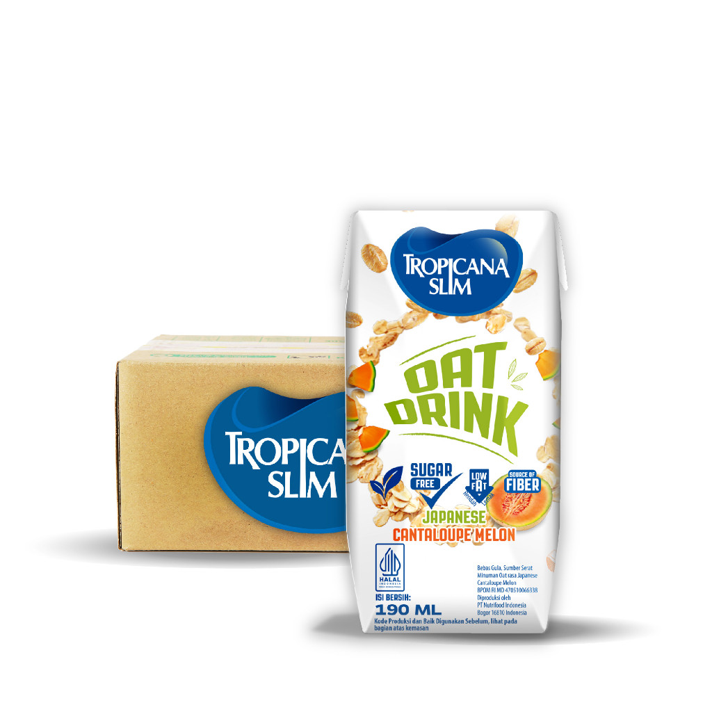

JAMIN MURAH !!!1 Karton - Tropicana Slim Oat Drink Japanese Cantaloupe Melon 190 ml (RTD) - Minuman Oat Vegan Plant Based Bebas Gula(BISA LANGSUNG ORDER)
