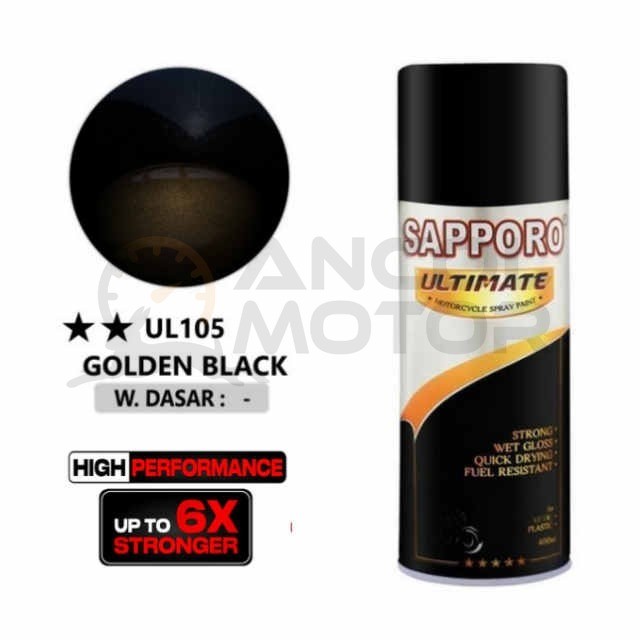 

SAPPORO ULTIMATE UL105 GOLDEN BLACK 400ml Cat Semprot Pylok Pilok Ultimate Golden Black