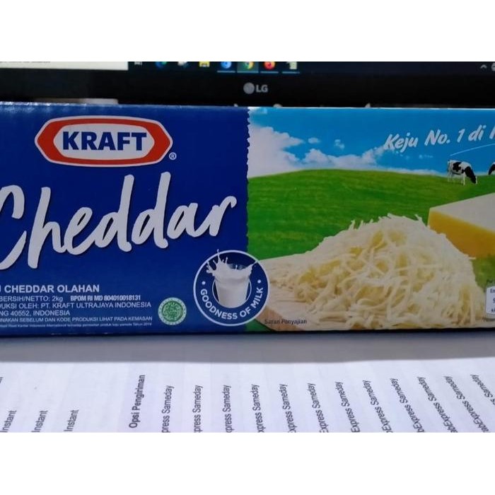 

HOT PRODUK Kraft Keju Cheddar Cheese 8x2kg - Gosend Only!!!