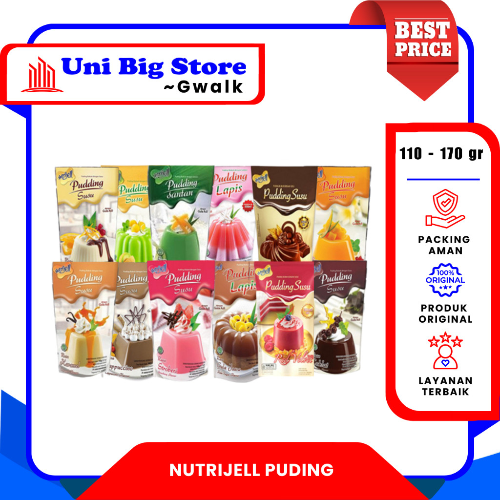 

Nutrijell Puding Instan Dengan Susu Dan Santan Aneka Varian Rasa 110-170gr