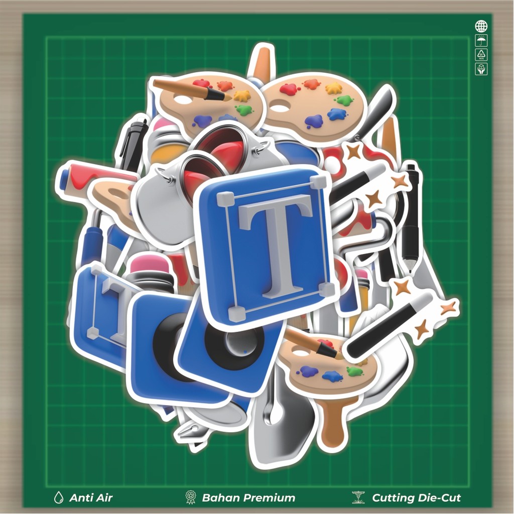

HOT 50 PCS STIKER Stiker Element Lukisan Crayon 3D Stiker Fashion Cars Decal Dingin Kartu Album Custom Vinyl Anti Air- Sticker Aesthetic Buku Journal Koper Casing HP Tablet Laptop Helm Motor Botol Minum