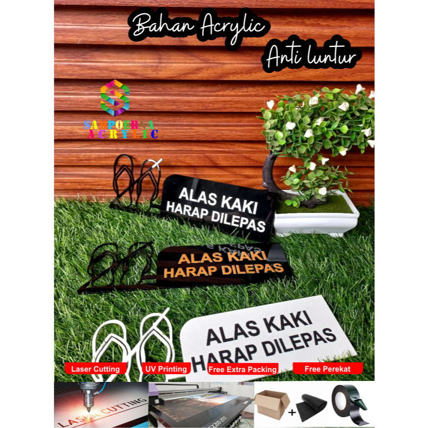 

Alas kaki harap dilepas Signed Akrilik Murah | Hiasan Akrilik Alas kaki harap lepas Laser cutting