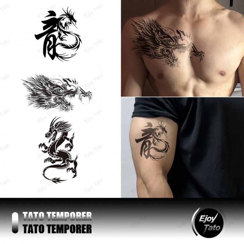 EjoyTato Tato Temporer Naga Tato Sementara,Anti Air Dan Keringat,Untuk Pria Danwanita Bisa Tahan Sel