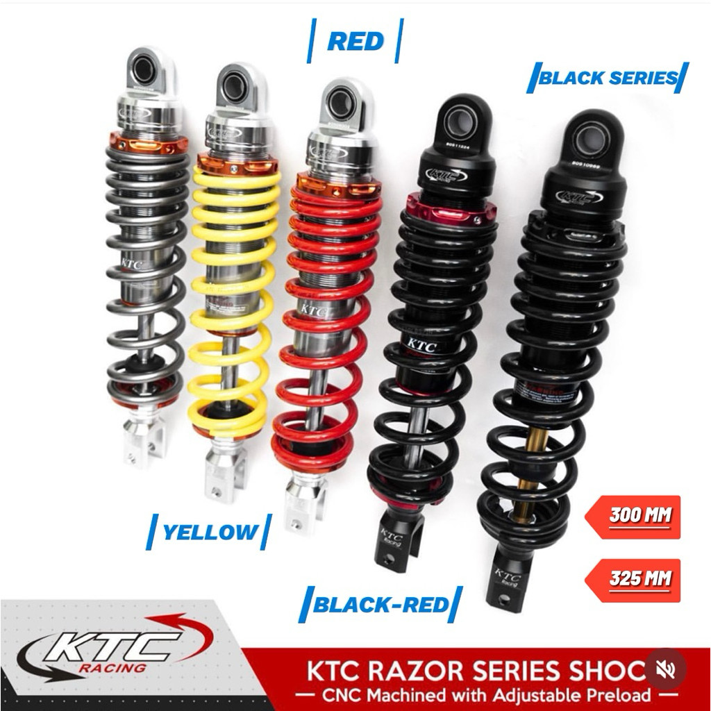 [ORIGINAL] [KTC RACING] SINGLE SHOCK BREAKER/SOKBEKER BELAKANG KTC RAZOR MATIC