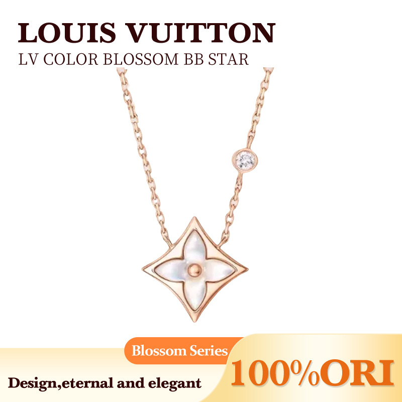 [100% Original]kalung wanita kalung emas New LOUIS VUITTON original 18K gold gelang lv bangle emas a