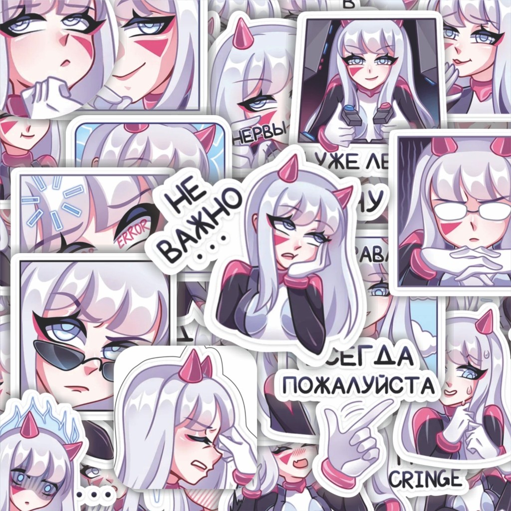 

100PCS Lucu Stiker Funny Karakter Miss Reira Stiker Aesthetic Stiker Anti Air Stikers Berperekat Waterproof sticker decal buat Motor Helm Buku Journal Koper Casing HP Laptop Botol Minum Hadiah anak