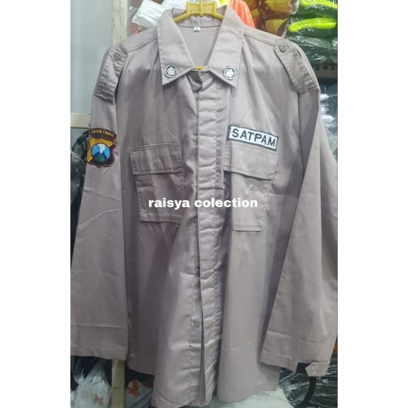 baju pdl satpam coklat / baju pdl satpam coklat terbaru