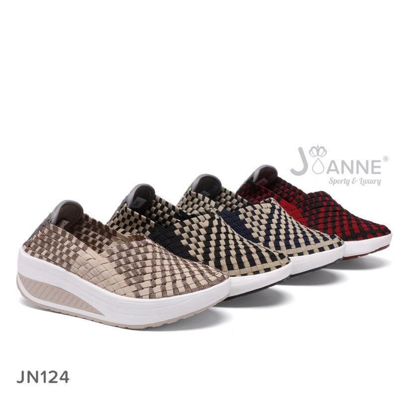 JOANNE Wedges Rajut Anyaman Shoes Sepatu Wanita JN124