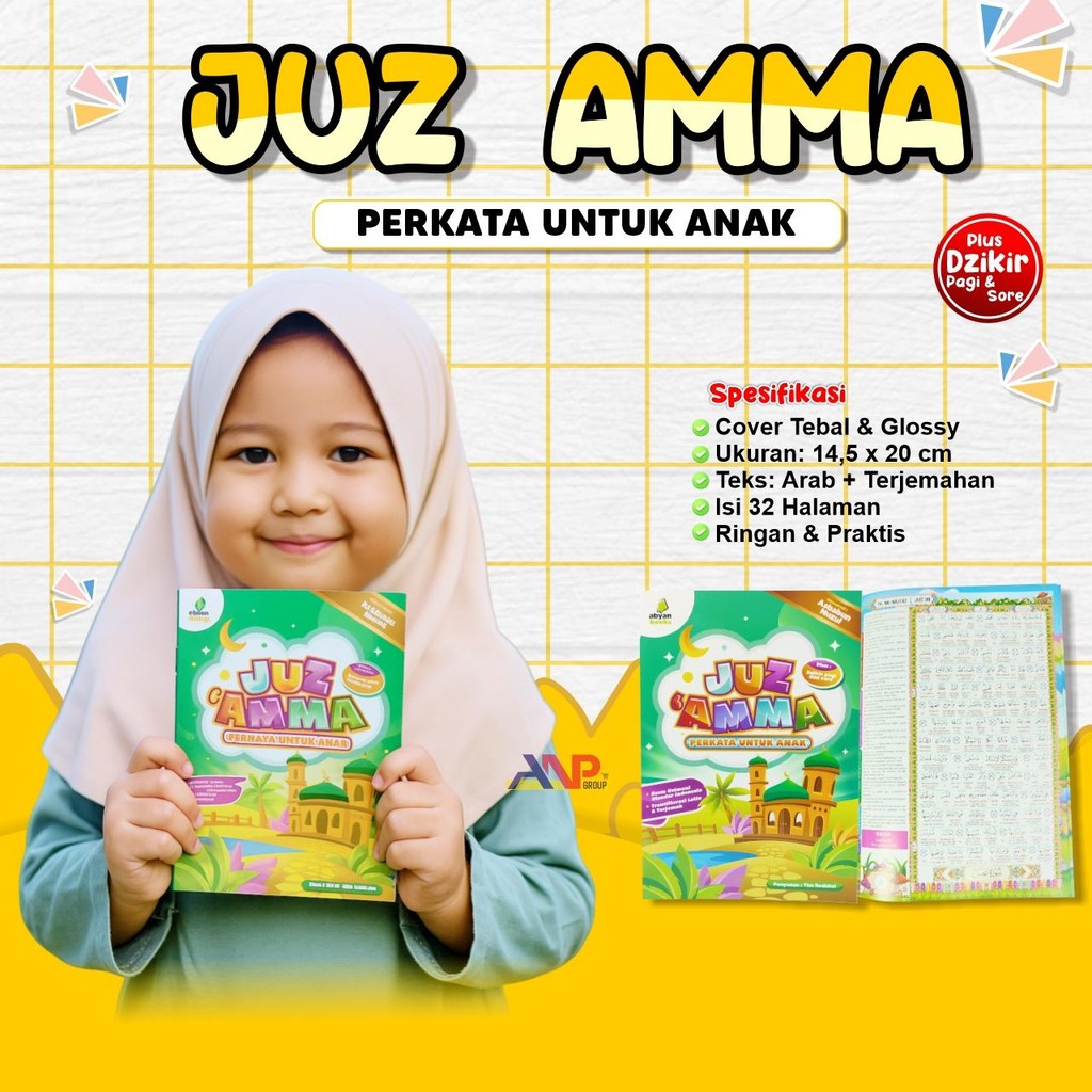 ANP88 Juz Amma Perkata Untuk Anak / Juz Amma Anak Lengkap / Buku Belajar Al Qur’an Anak / Buku Menga