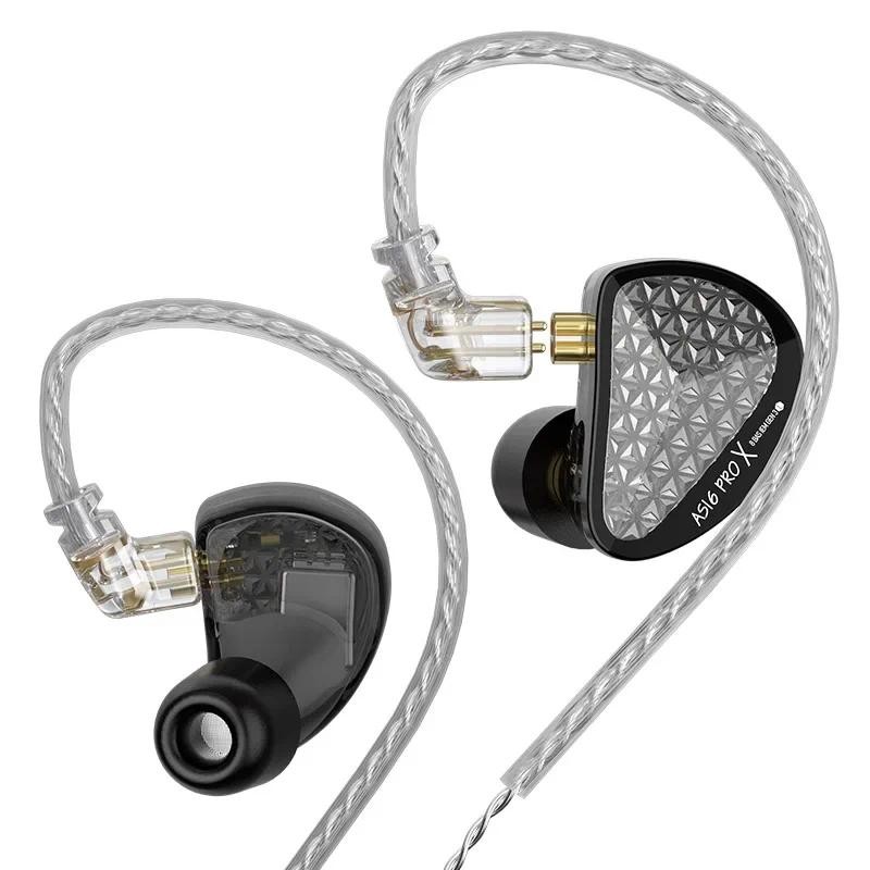 KZ AS16 PRO X in Ear Earphone 8 Balanced Armature Headset Three-Channel Acoustic Duct Structure HiFi