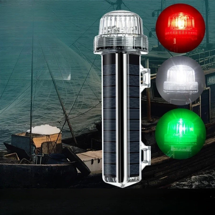 Laut Lampu peringatan malam tahan air Lampu torpedo bertenaga surya Lampu sorot web Sinyal LED lampu