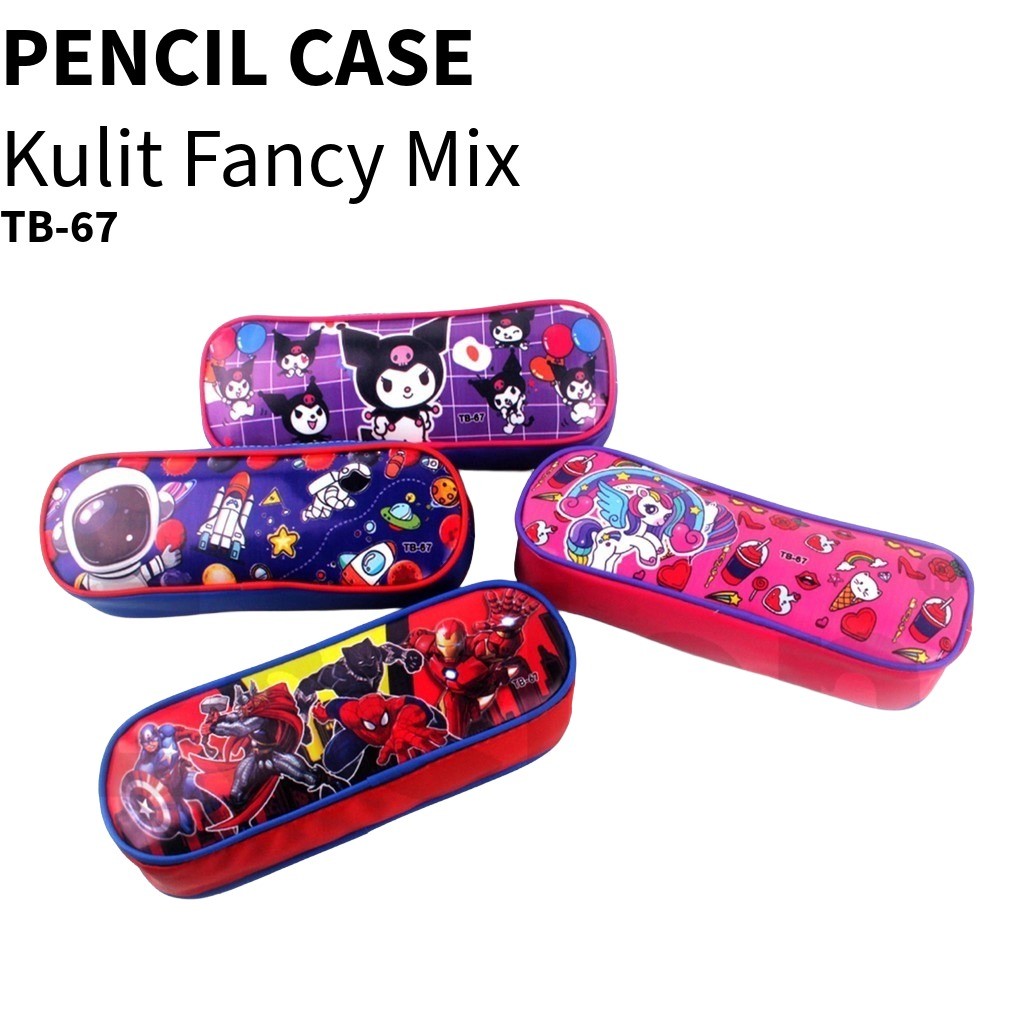 

♚Tempat Pensil Kulit Karakter/ Kotak pensil Kulit Resleting TB-67♚
