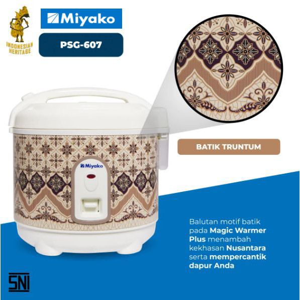 Rice cooker / Magic com Miyako PSG-607 Multi Cooker Kecil 0,6 liter