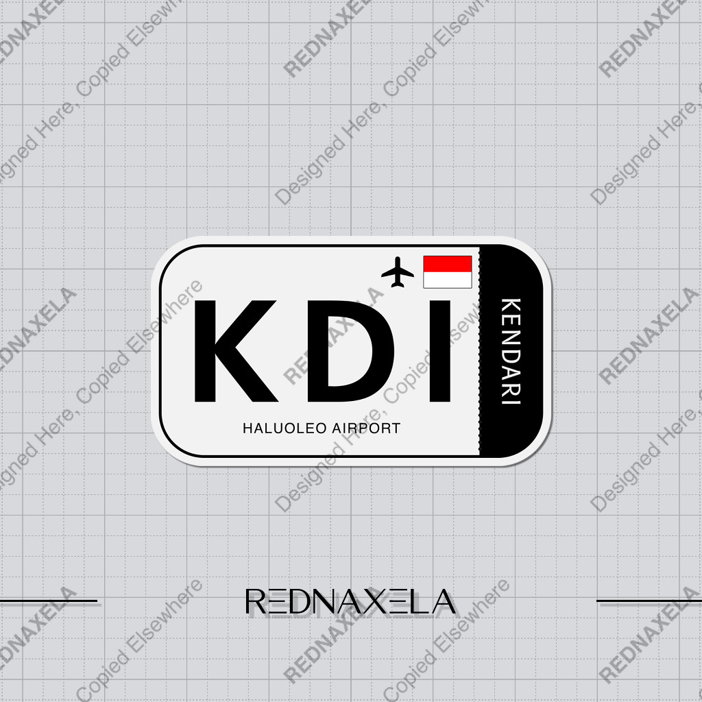 

Stiker Vinyl Haluoleo Airport Code KDI Sign Sticker