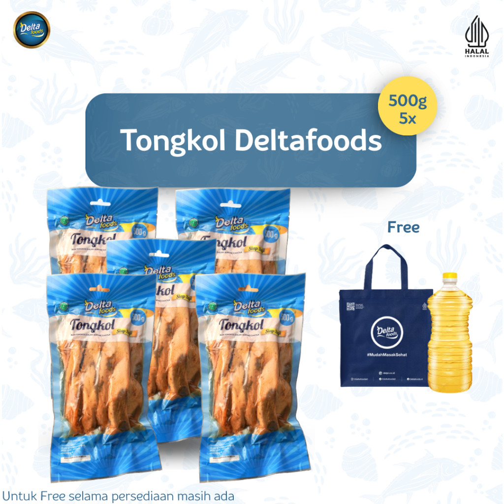 

DeltaFoods - Ikan Tongkol Siap Saji 500gram Bundling 5 Free Totebag + minyak 1 lt