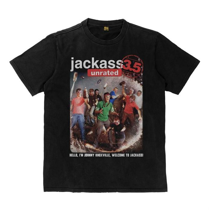 (COD) Kaos Jackass MTV Movie Film Johnny Knoxville Kaos Tebal T Shirt Flexinc 16s Heavyweight - M, P