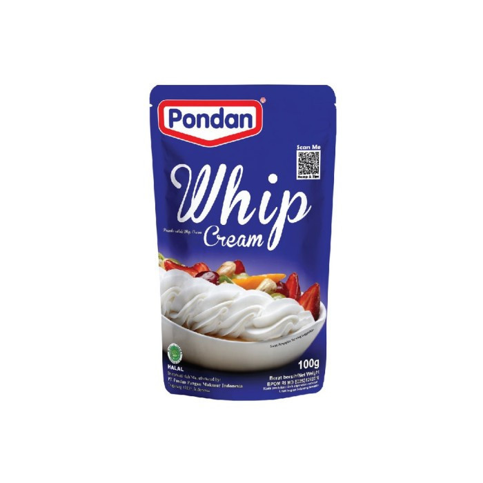 

Pondan Whip Cream Pouch 100gr / Bubuk Instan Krim Kue Whipping Ready di Toko Salmina