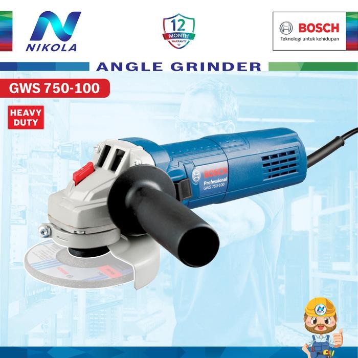 GWS 750-100 BOSCH Grinder Mesin Gerinda Bosch GWS 750 100 GWS7