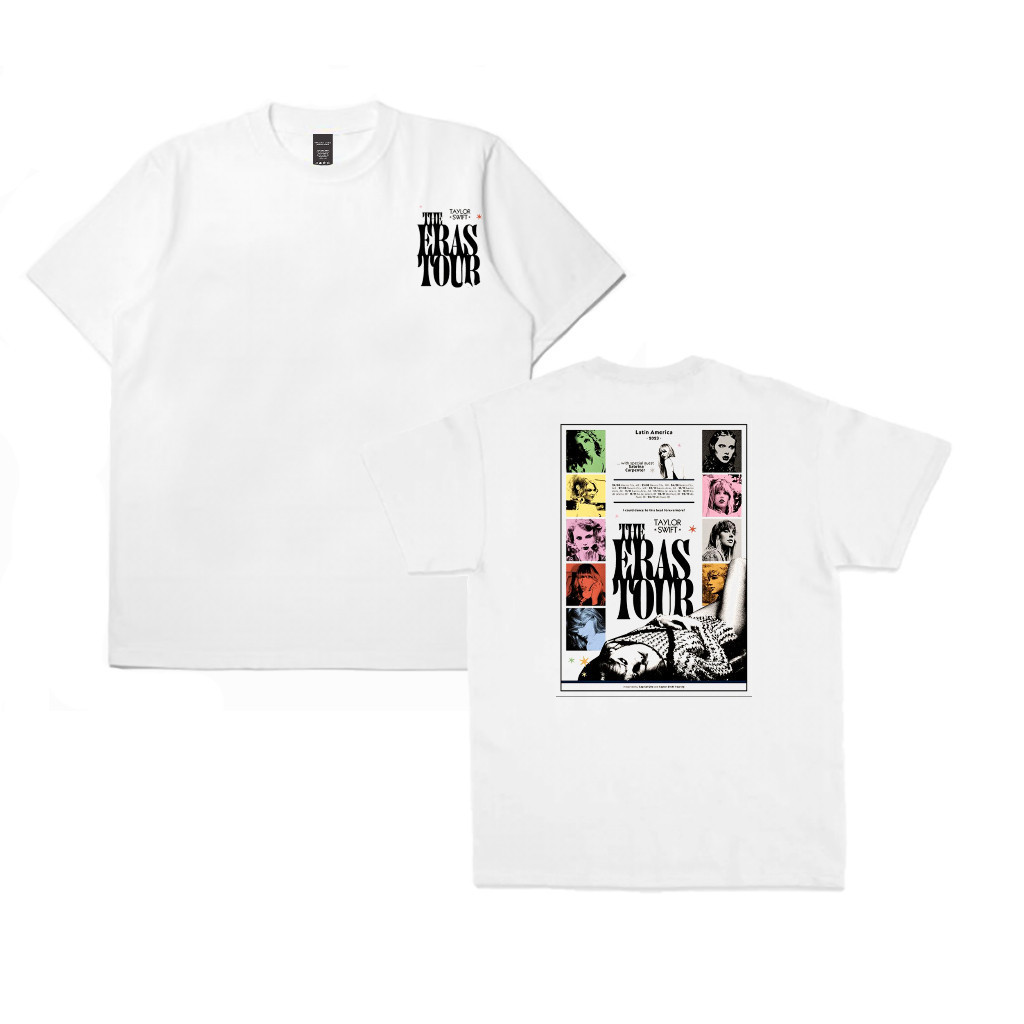 BAND - Taylor Swift The Eras Tour Latin - T shirt Kaos - Cotton Combed 24s adem
