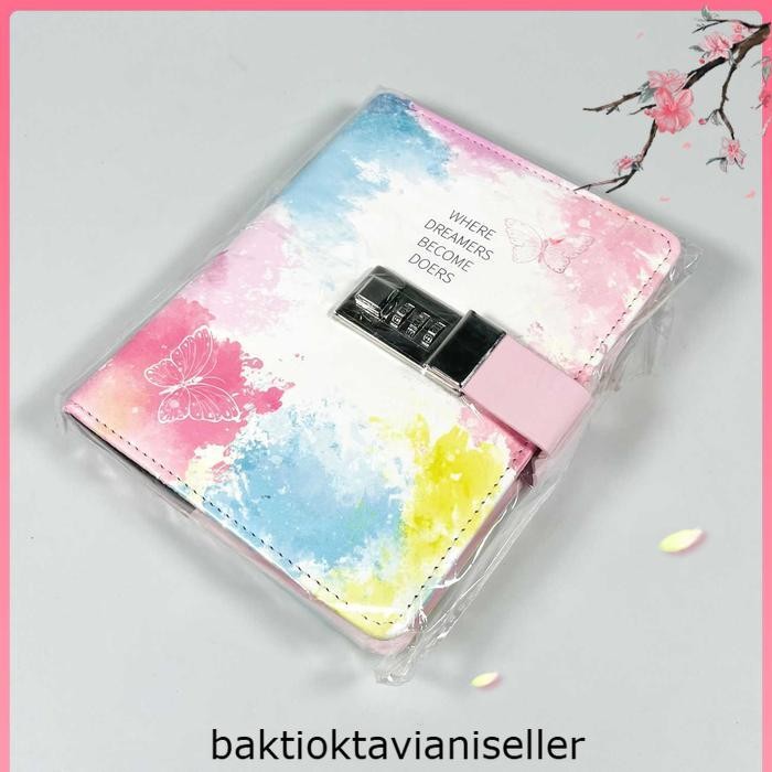 

Buku Diary Notebook Catatan Jurnal B6 256 Halaman with Lock - JIALILI F-5 - Butterfly