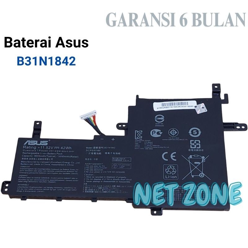 Baterai Laptop Asus VivoBook 15 M513U M513UA M513 M513I M513IA B31N1842 -NZONE