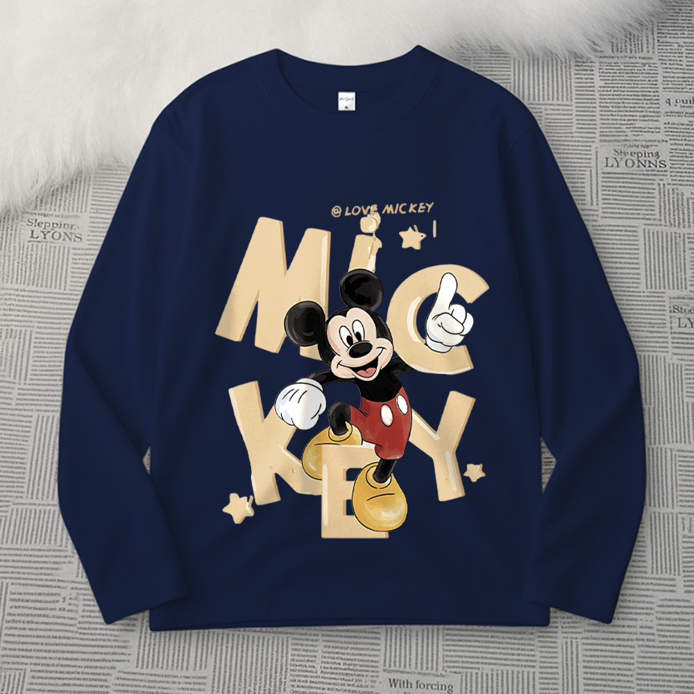 Onni Tshirt Lengan Panjang  | Kaos Oversize  | Motif Miki Mouse | Bahan 100% Cotton