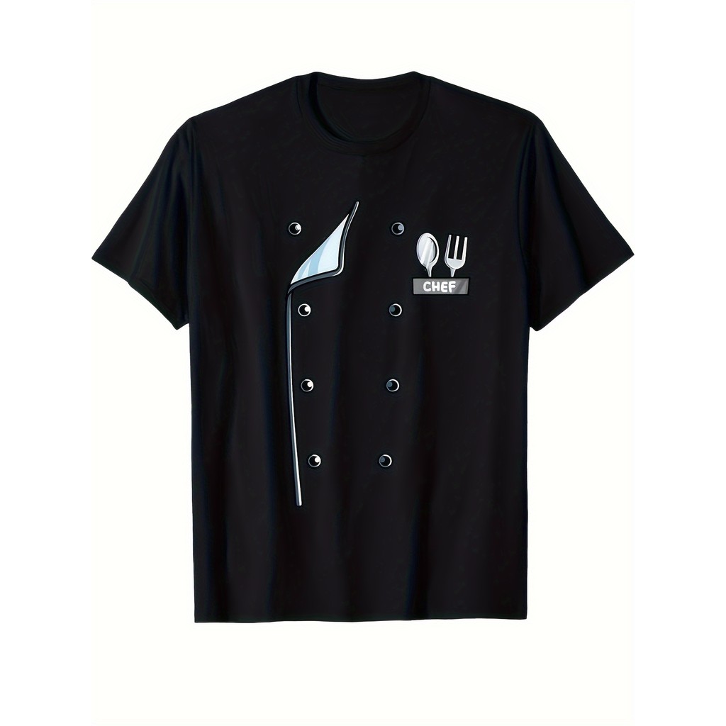 Kaos Koki Pria - Baju Katun Hitam, Nyaman Dipakai